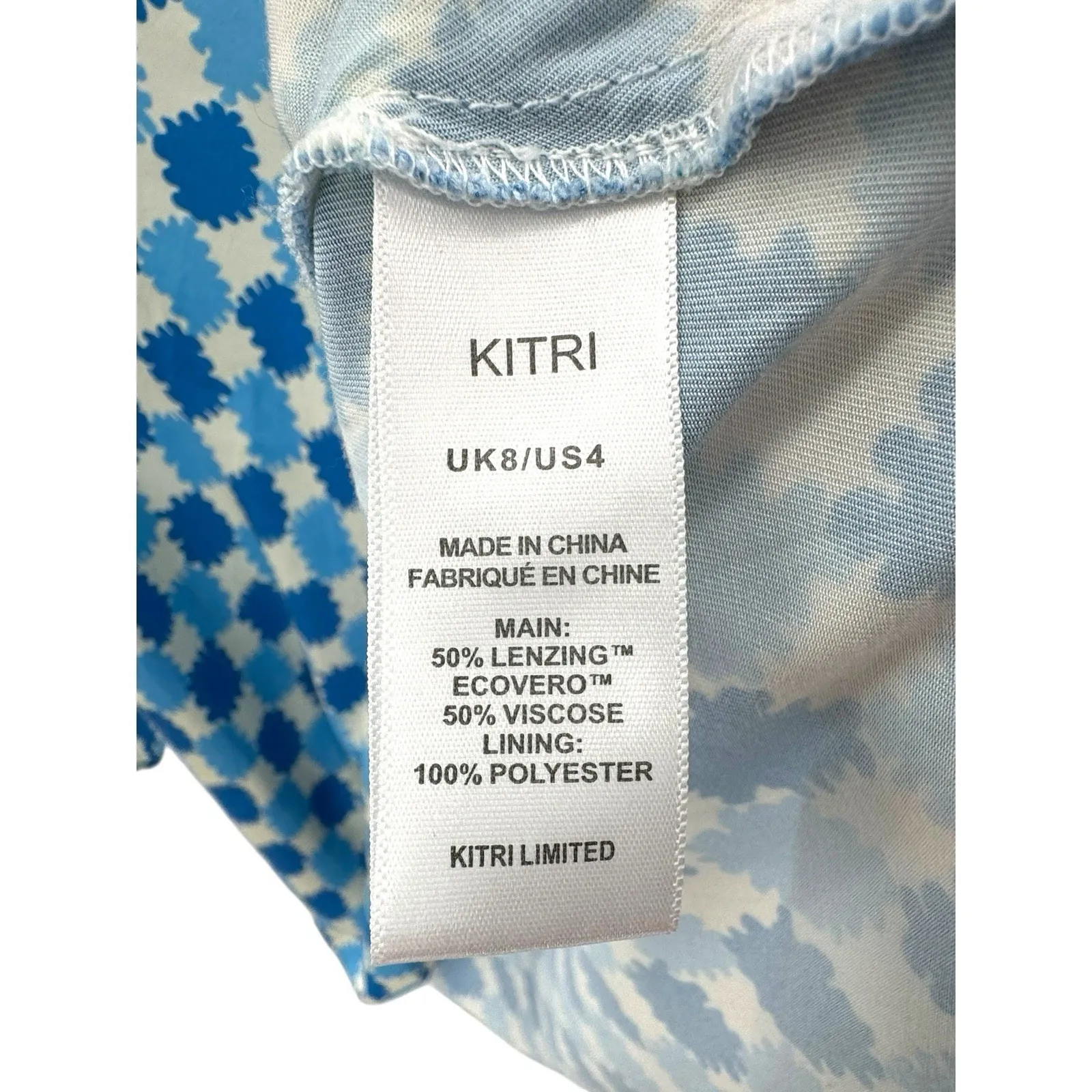 KITRI Rosalie Blue And White Mini dress Blue And White Flare Dress Size 4‎ - Image 6