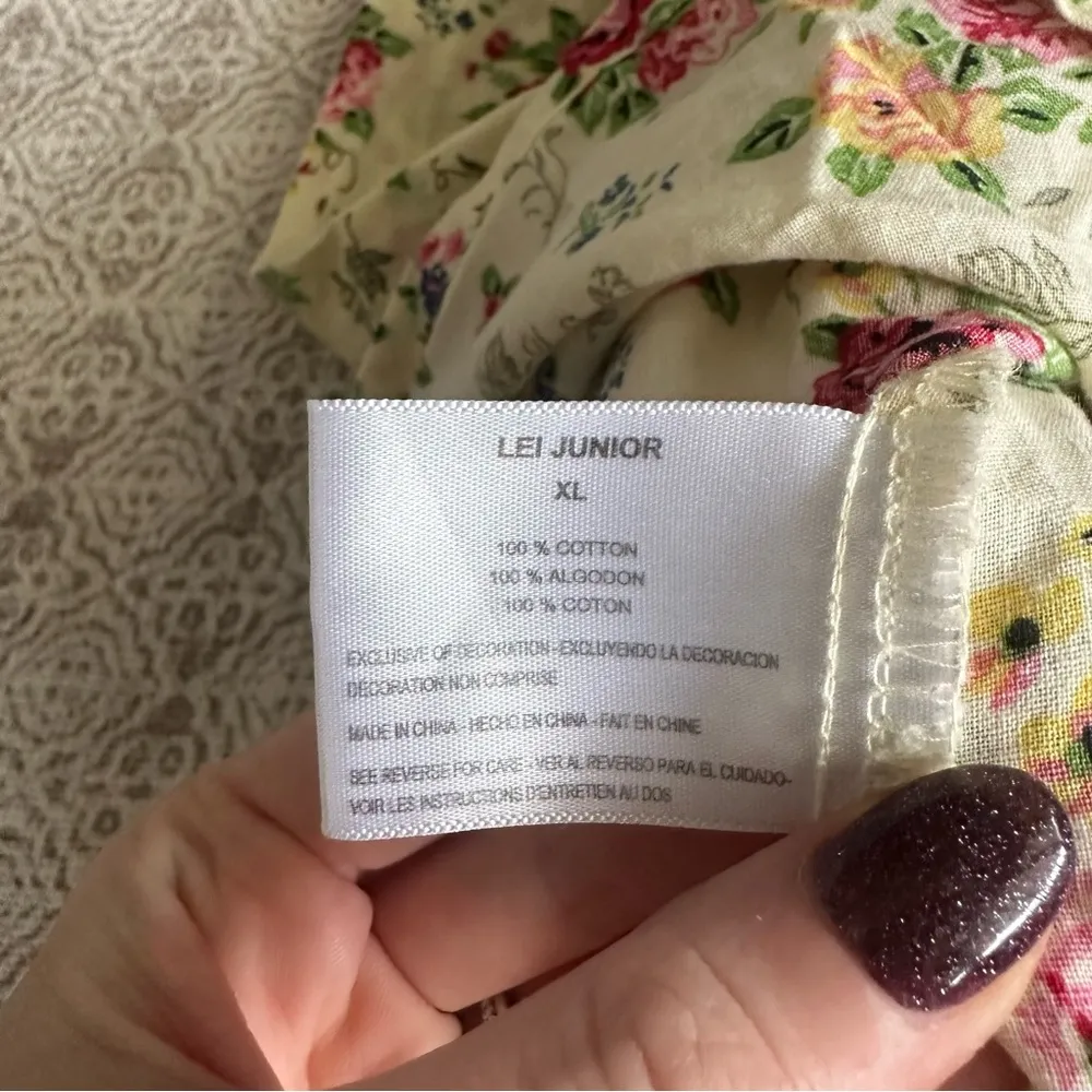 Vintage Y2K LEI Yellow Floral Snap Front Western Shirt | Runs Small - Image 5