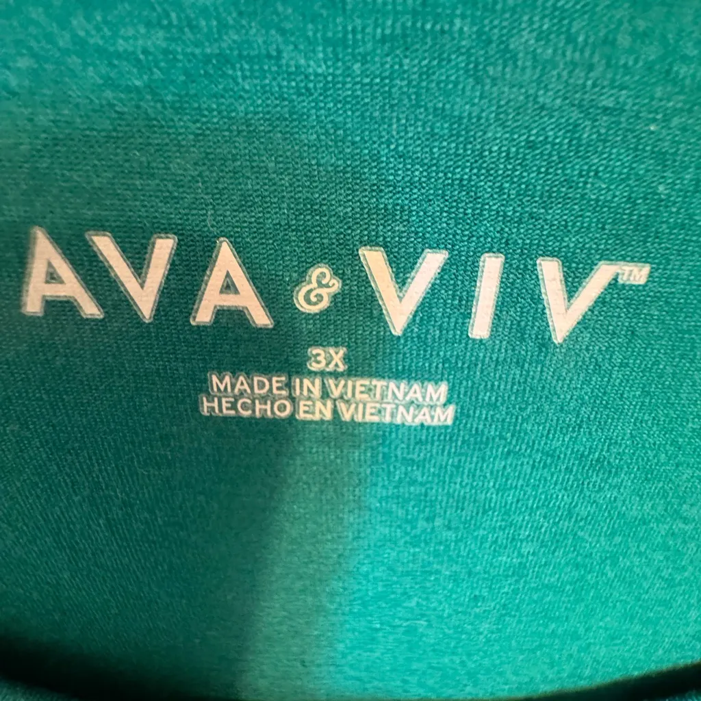 Ava & Viv Turquoise Short Sleeve Top - Image 2