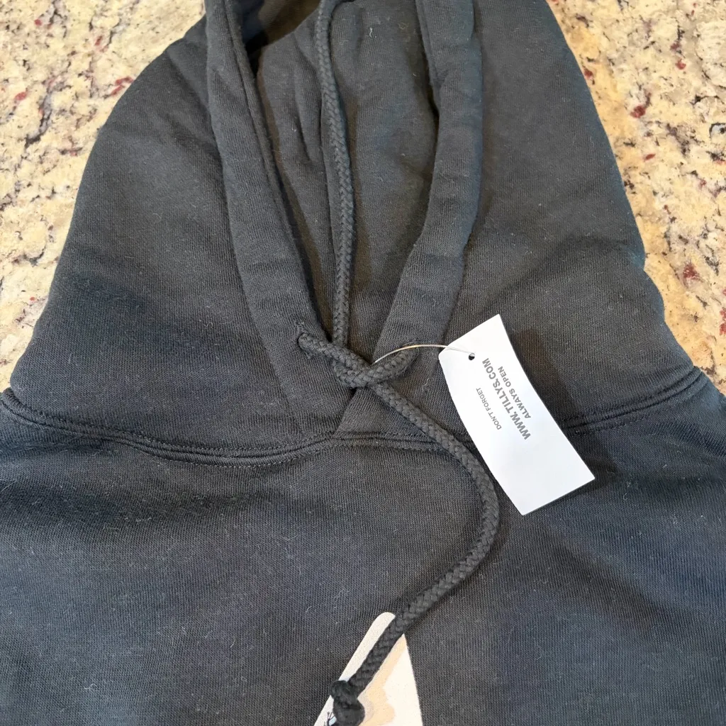 RSQ Black Hoodie with White Star Design - Image 3