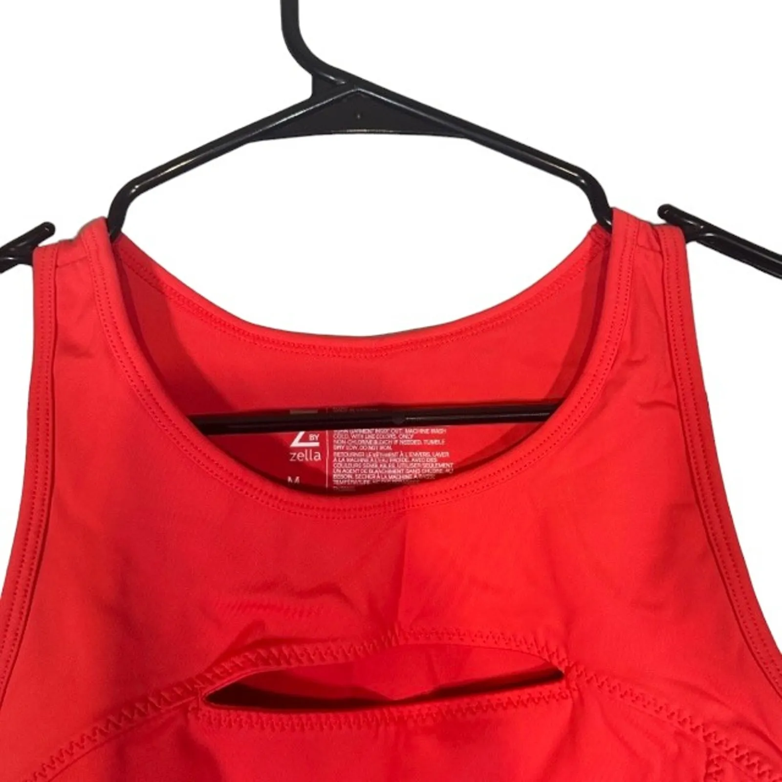 Z by Zella Pink Sports Bra Sleeveless Athletic Top Front Cutout Women Size Med - Image 5