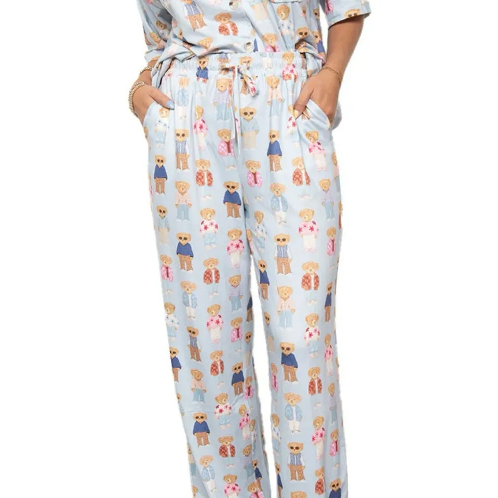 Teddy Bears Pajama Pants Set Blue - Image 6