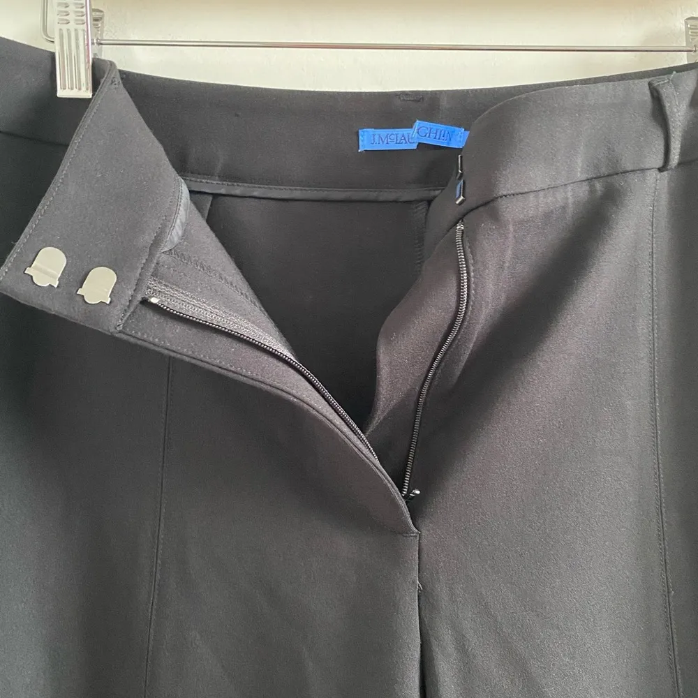 J. McLaughlin Black Deanne Dress Pants Front Hem Slit Size 14 *FLAW* - Image 5