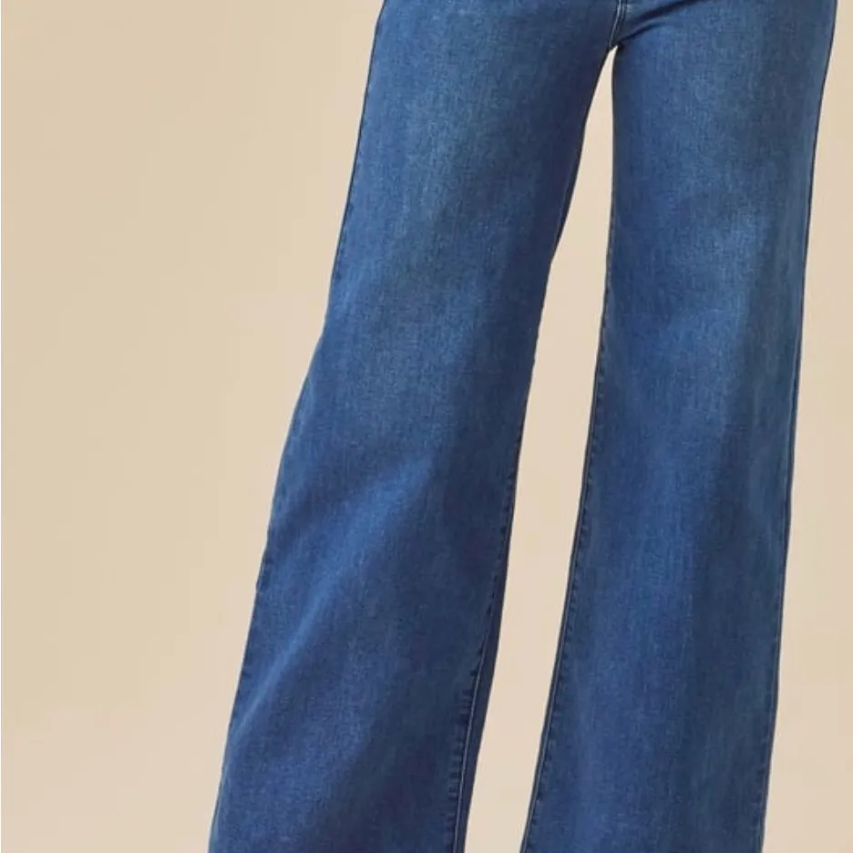 Altar’d State Braylee Jeans Women Hi Rise Size 25 Lt Wash Straight Leg 32” Long - Image 3