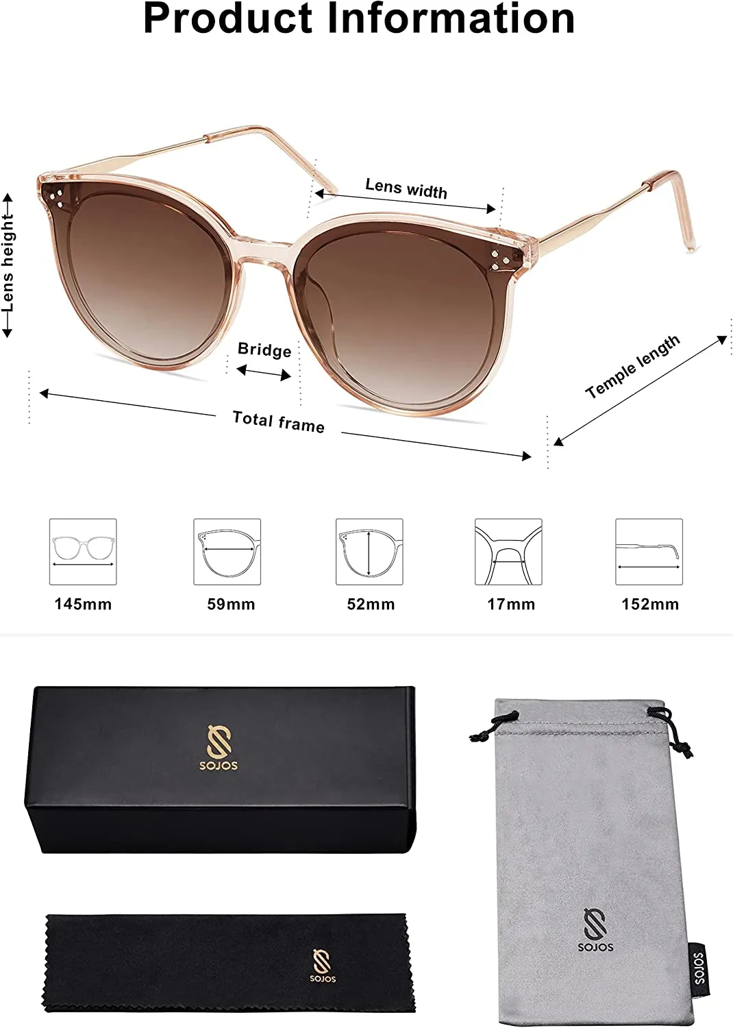 Classic Retro Round Sunglasses for Women Men Vintage Trendy Large Frame Shades  - Image 5