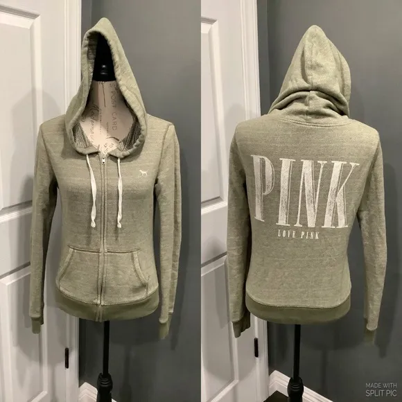 PINK BY VICTORIAS SECRET FULL ZIP HOODIE - Image 2