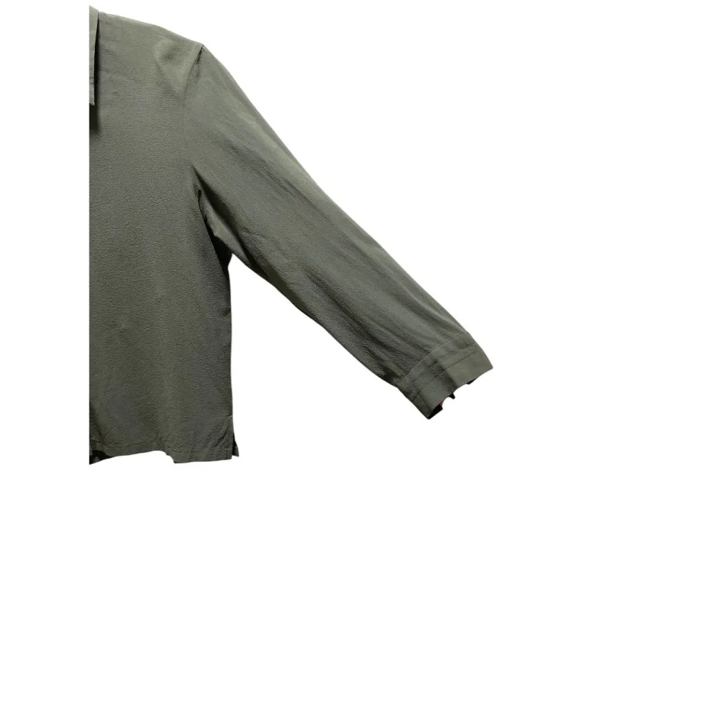 Banana Republic Silk Button Down Top Green Size S Y2K - Image 10