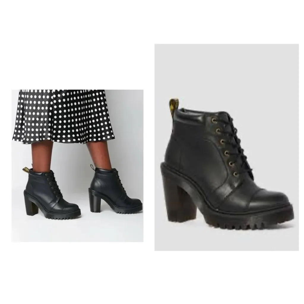 Dr. Marten Averil Leather Heeled Ankle Boots Size 9 - Excellent Condition! - Image 2