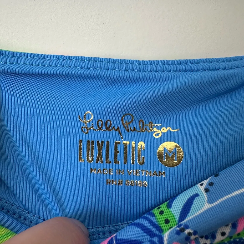 Lilly Pulitzer Blue Beleaf In Yourself AILA LUXLETIC SKORT Size M - Image 7