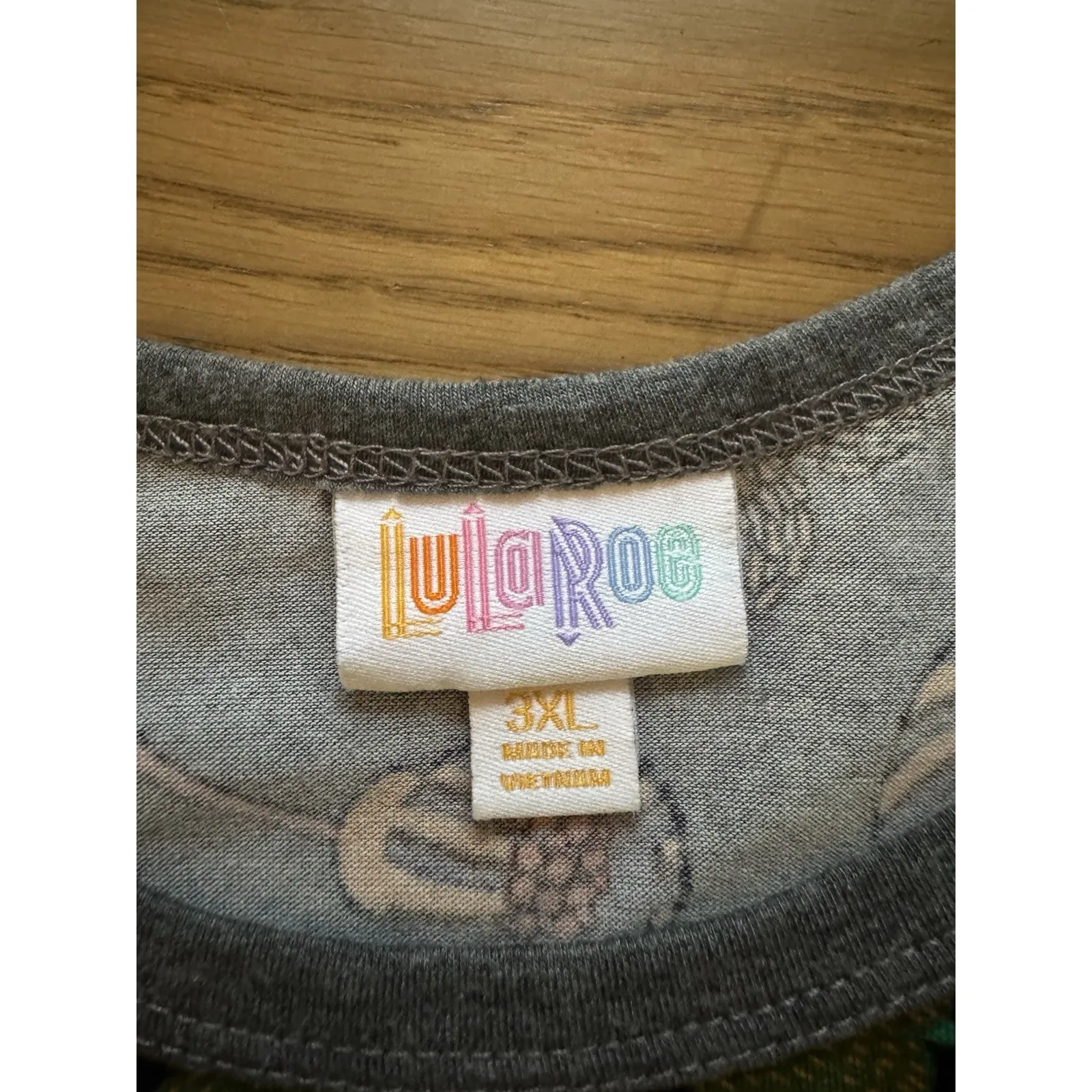 Lularoe Women Size 3XL 3/4 Sleeve Shirt Floral Fall Loungewear Casual Teacher - Image 3