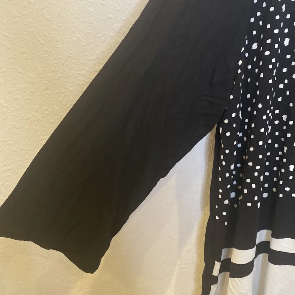 Zenergy by Chico’s Janelle Dot Print Tunic Top EUC Sz 16 3/4 Sleeves Stretch - Image 3