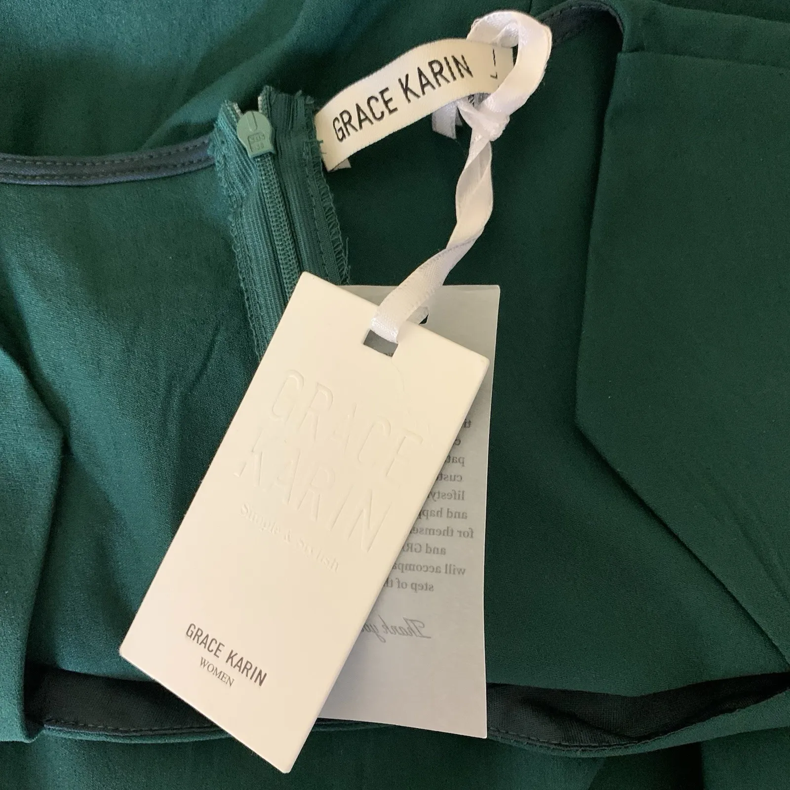 Grace Karin Teal Green Cap Sleeve Sweetheart Sheath Midi Dress Office Cocktail L - Image 4