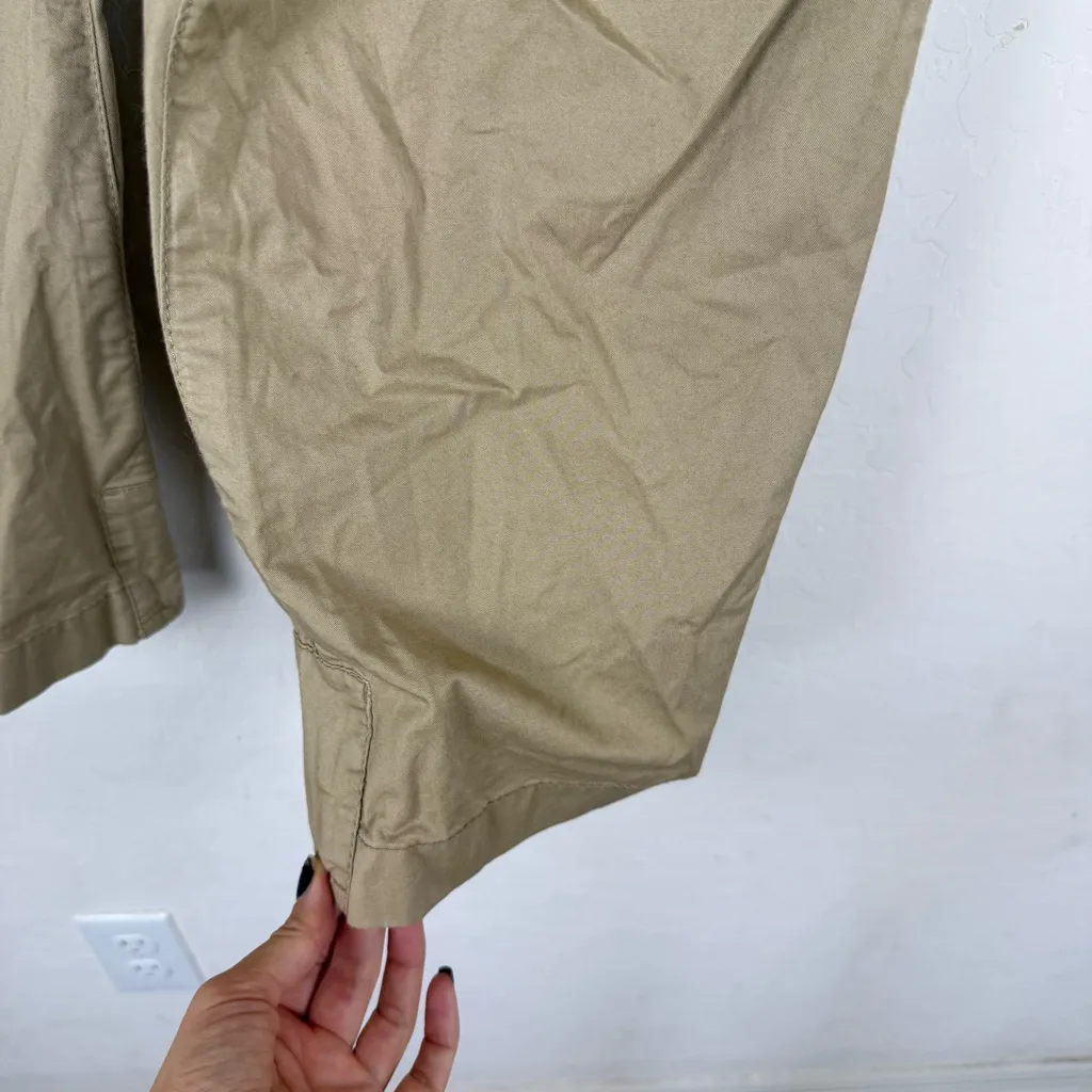 Dsquared2 Women's Beige Flat Front Cropped Pants Tan Size 10 - Image 8