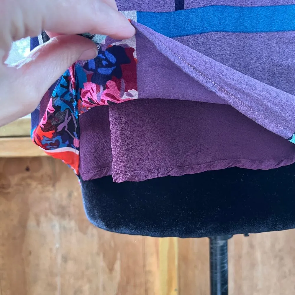 Anthropologie Maeve Colorful Sleeveless Floral Top Size S - Image 6