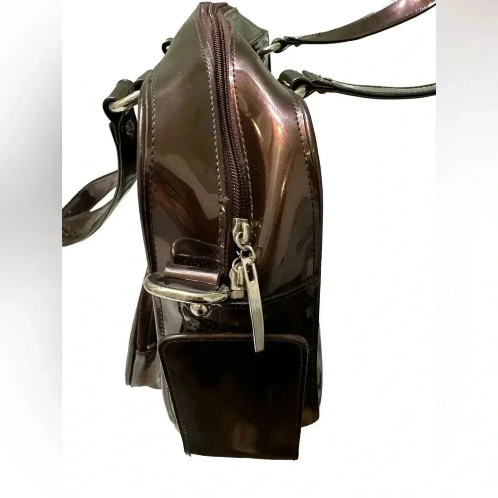 Beijo brown bronze large tote with multiple pockets - Image 3