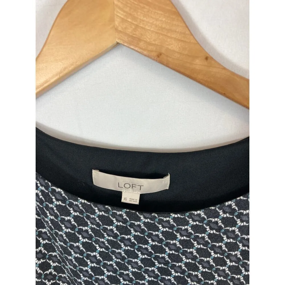 Ann Taylor LOFT Mosaic Side Shirred Dress Size XS - Image 6