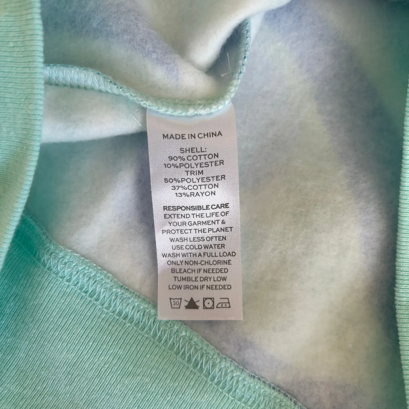 Hill House The Allie Zip Up Ocean Kaleidoscope Sweatshirt NWT Women’s Size Small - Image 5