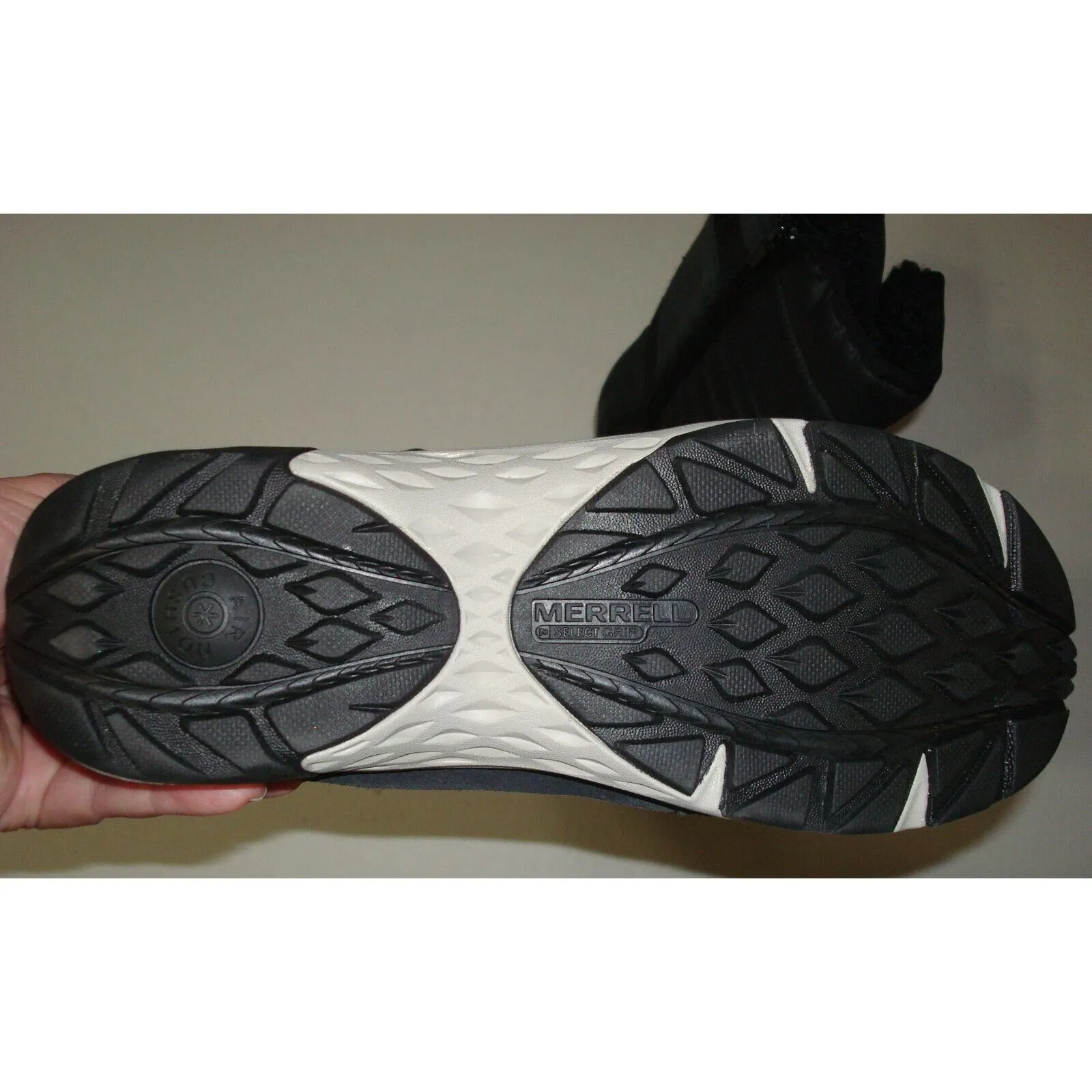 New Black Womens 6 Merrell Waterproof Boots Tall Warm Snow Hiking Polar Sport - Image 2