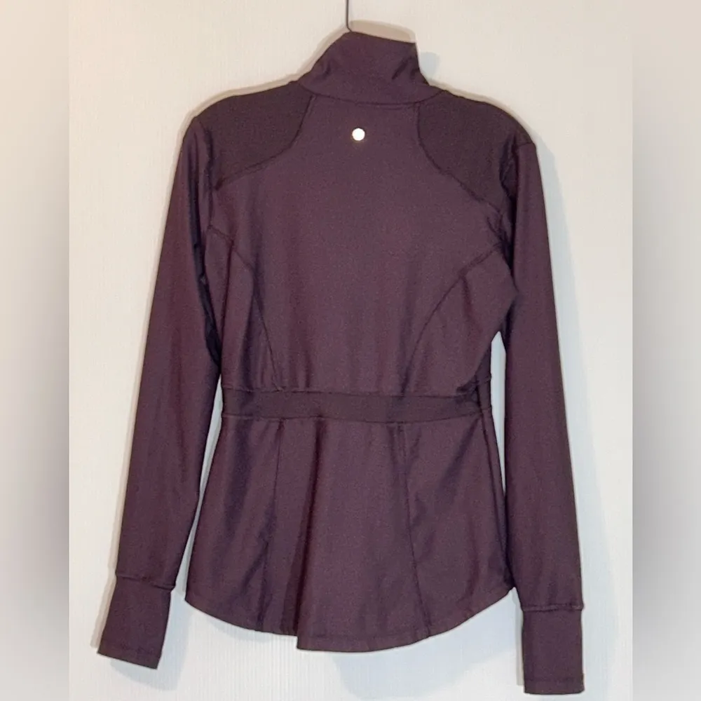 Apana Purple Workout/Yoga/Performance Full Zip Up Jacket Size Small - EUC - Image 2