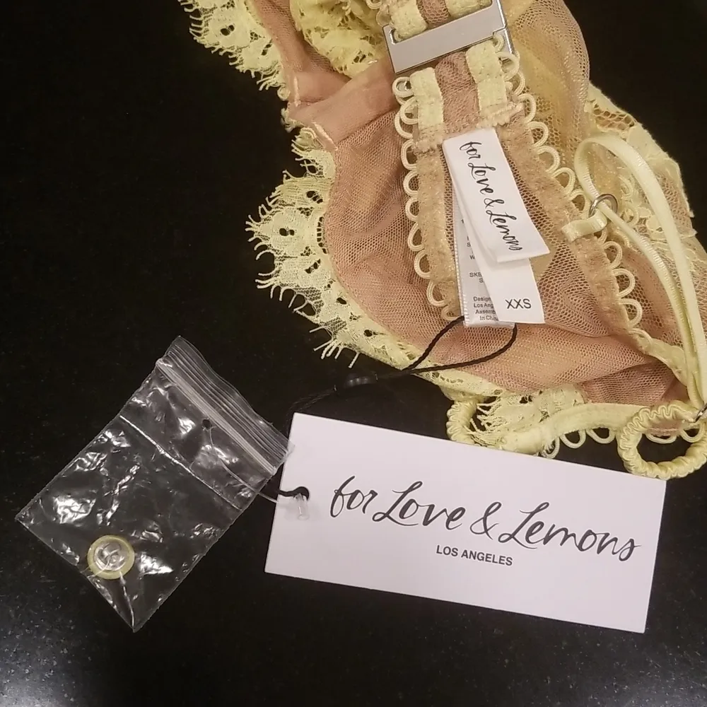 💕FOR LOVE AND LEMONS💕 Faye Lace Underwire Bra ~ Yellow XXS NWT - Image 15
