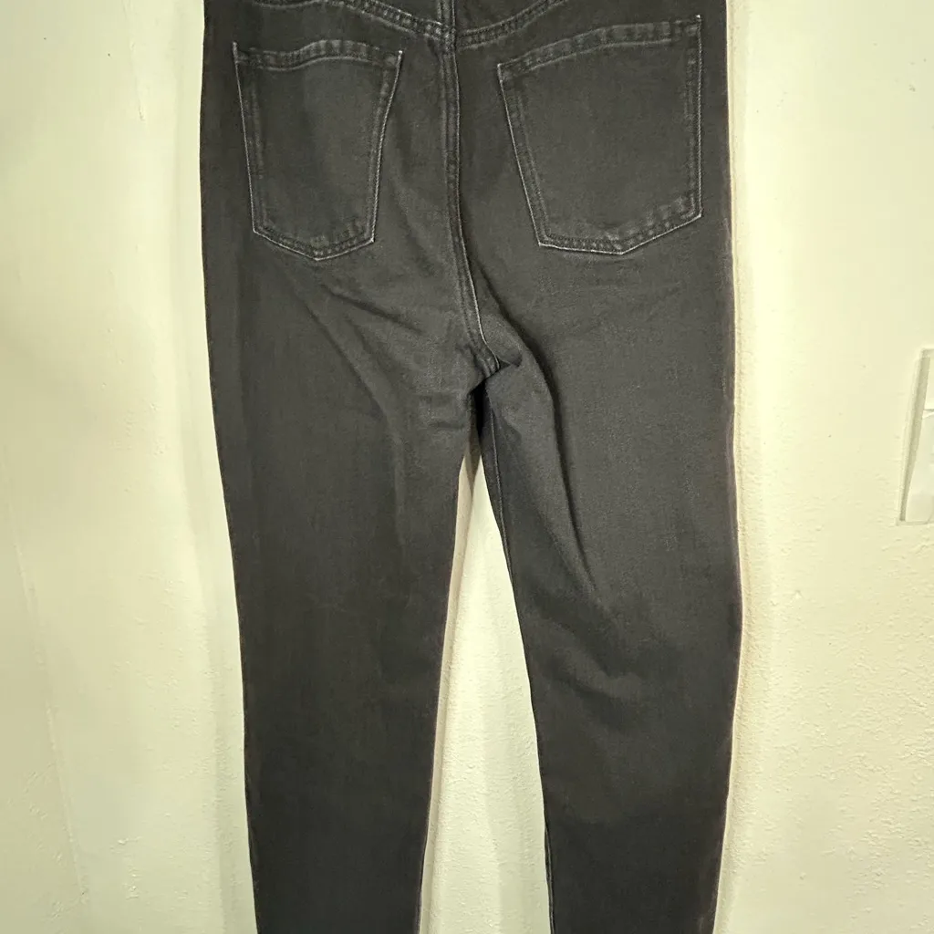 Old Navy Sky-Hi Straight Distressed Black Jeans Women’s Size 10 High Rise - Image 6