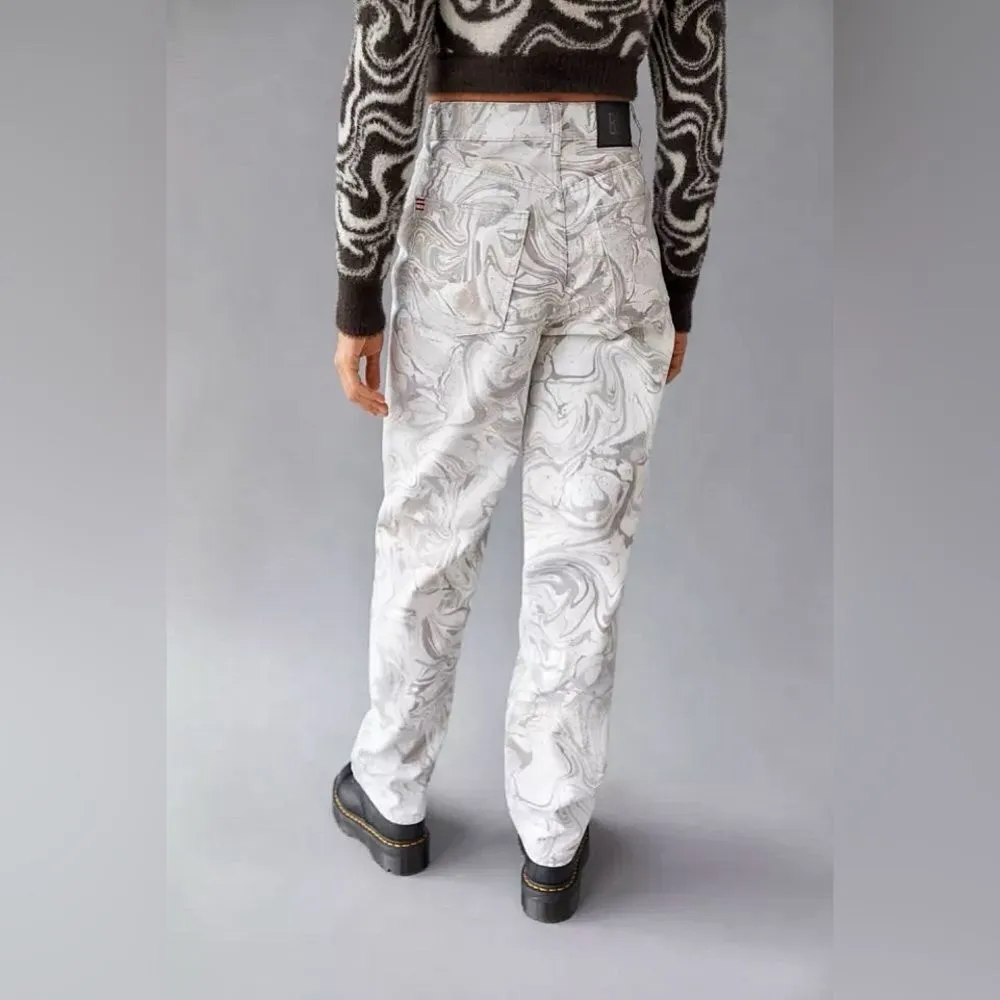 Urban Outfitters BDG High Rise Baggy Jeans Marble Swirl 28 - Image 5