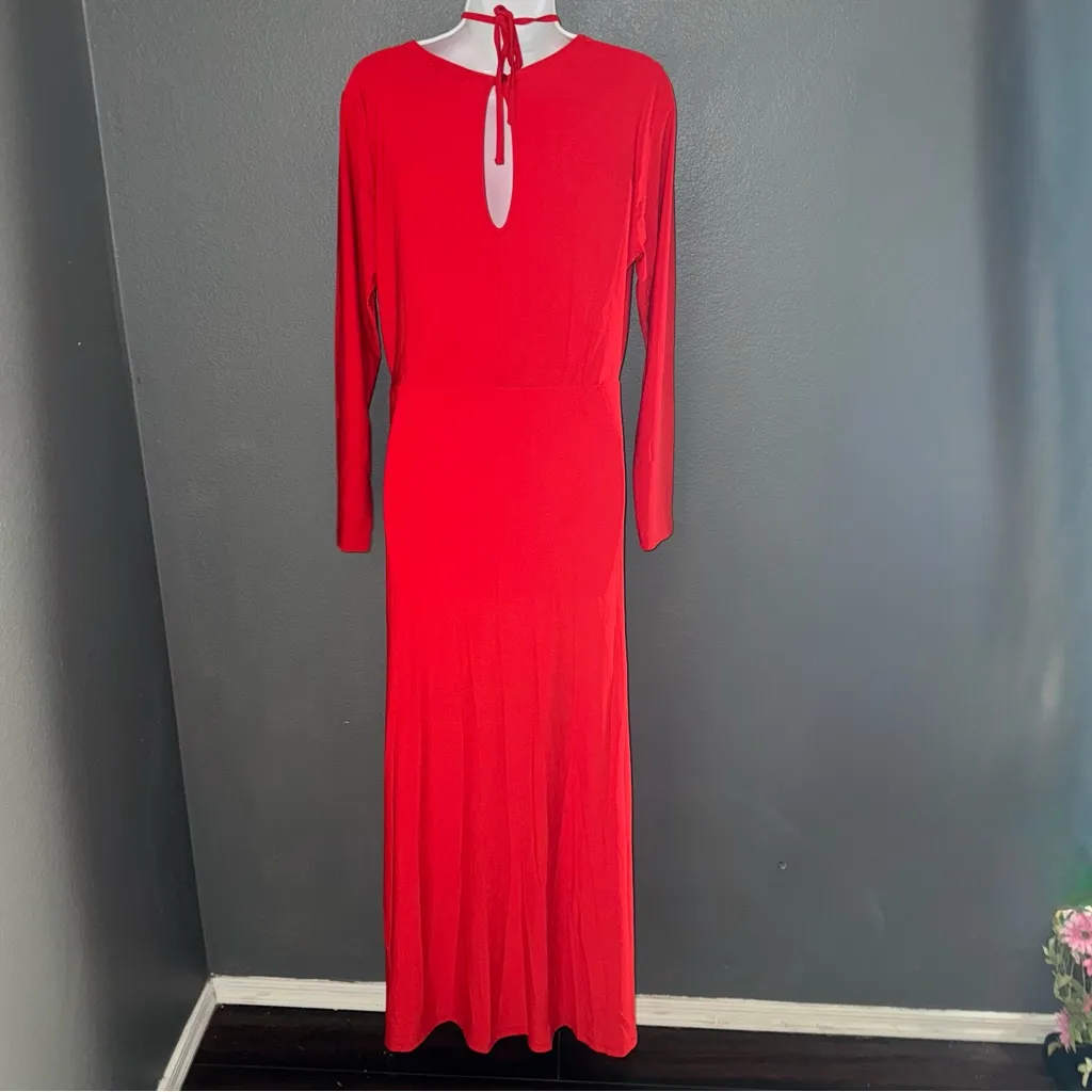 Venus Vintage Long Sleeve Maxi Dress Sexy Party Romper Womens Large - Image 8