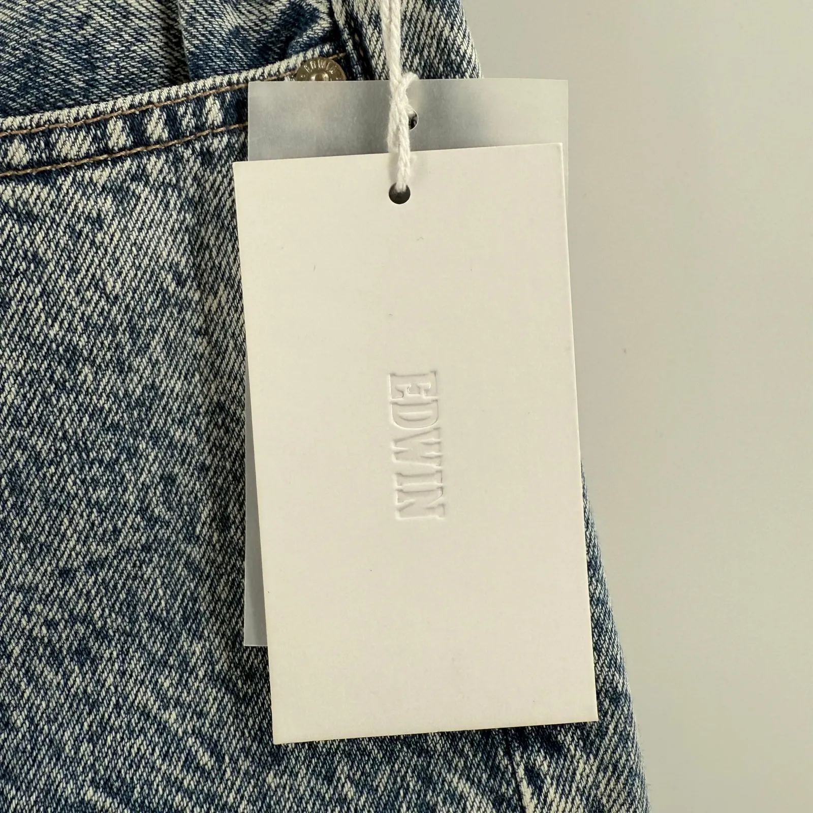 Edwin Jeans Size 26 NWT Anderson Ankle 90s Saturn Acid Wash Denim High Rise Blue - Image 6