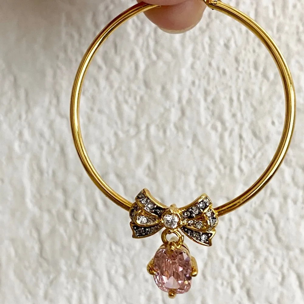 Juicy Couture E-Bow & Couture Cut Hoop Earrings - Image 5