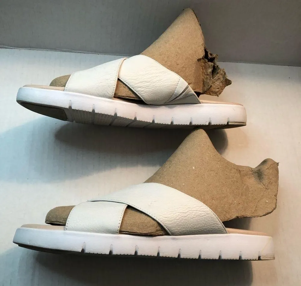 Cole Haan Slides Zero Grand Slide Sandals in Optic White Leather Sz 8B GUC - Image 9