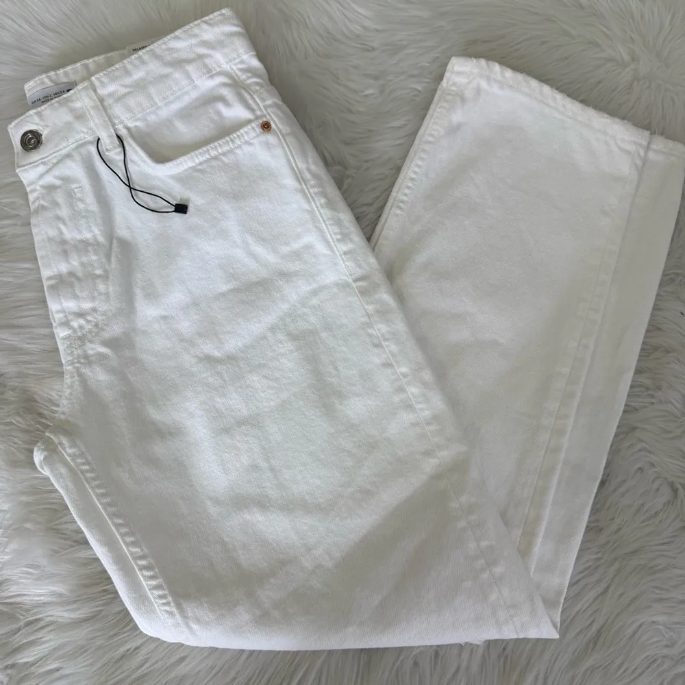 Zara Relaxed Rigid White Denim Jeans Size 2 NwT - Image 3