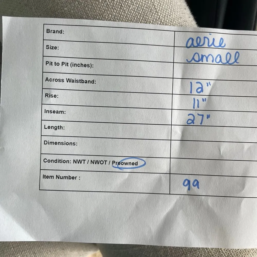 Aerie Cropped Black Leggings - Image 7