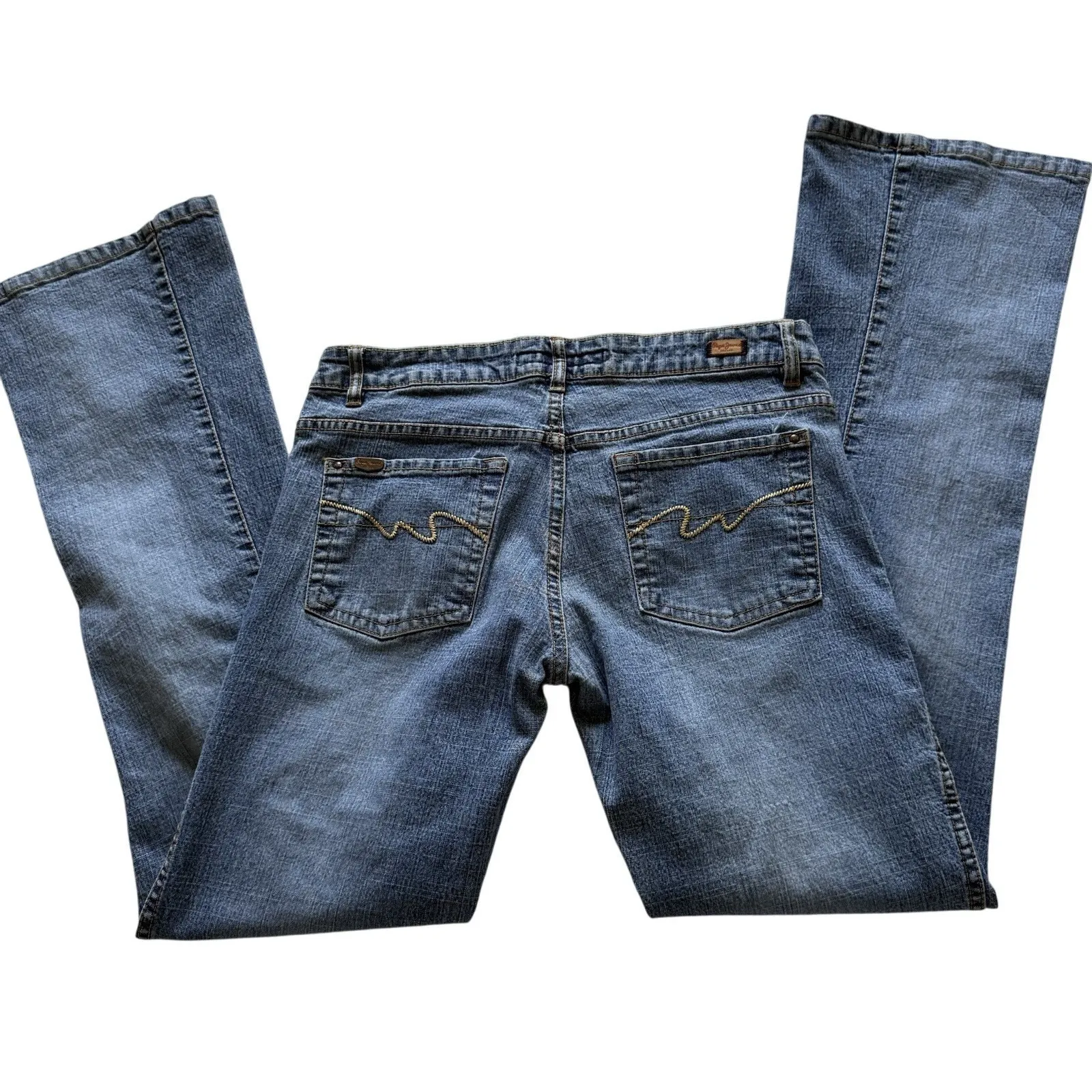 Women's Size 30 Bootcut Jeans | Low Rise Stretch Denim Blue Medium Wash - Image 3