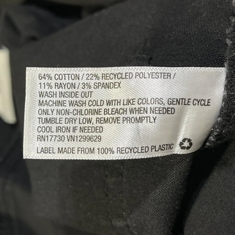 Knox Rose Wide Leg Jegging Elastic Waist Raw Hem Washed Out Black Size 10 Jean - Image 6