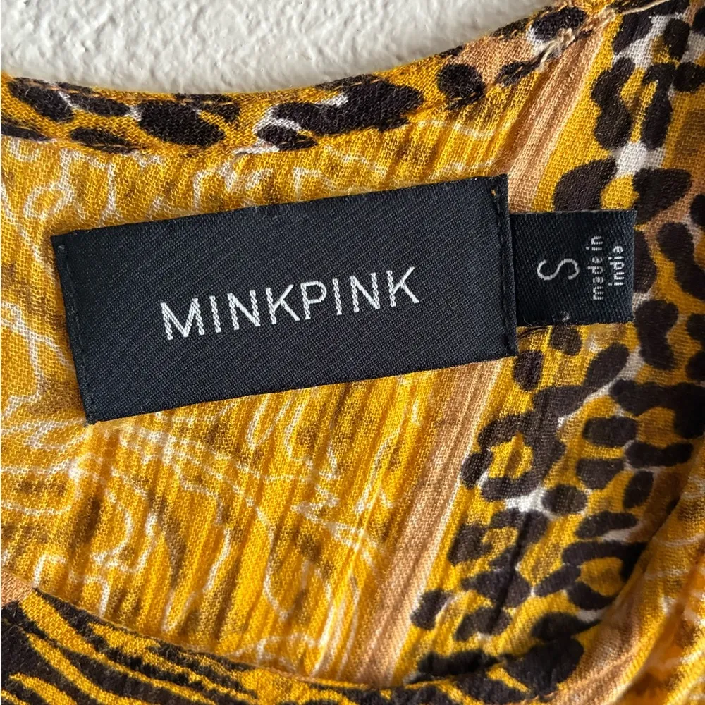 MINKPINK  Boho Fair Game Blend of Colors Sleeveless Multi-Print Sundress S - Image 11