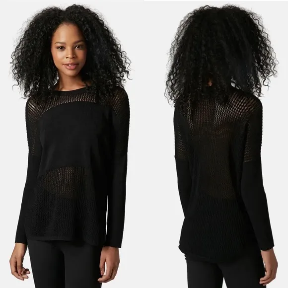 Topshop  Paneled Pointelle Sweater - Image 2