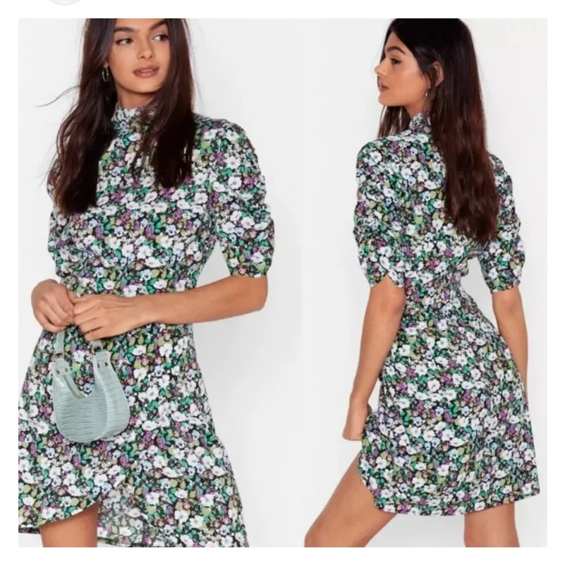 Nasty Gal Bloom To Grow Floral Mini Dress Size 8 - Image 2