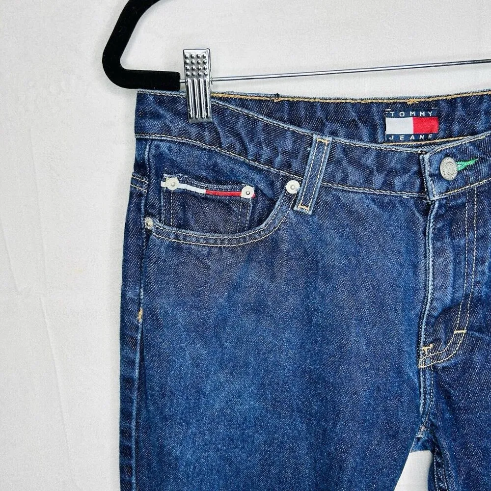 Vintage Tommy Hilfiger Women’s 90s Y2K Denim Jeans Big Flag Sz 9 (30x27) - Image 4