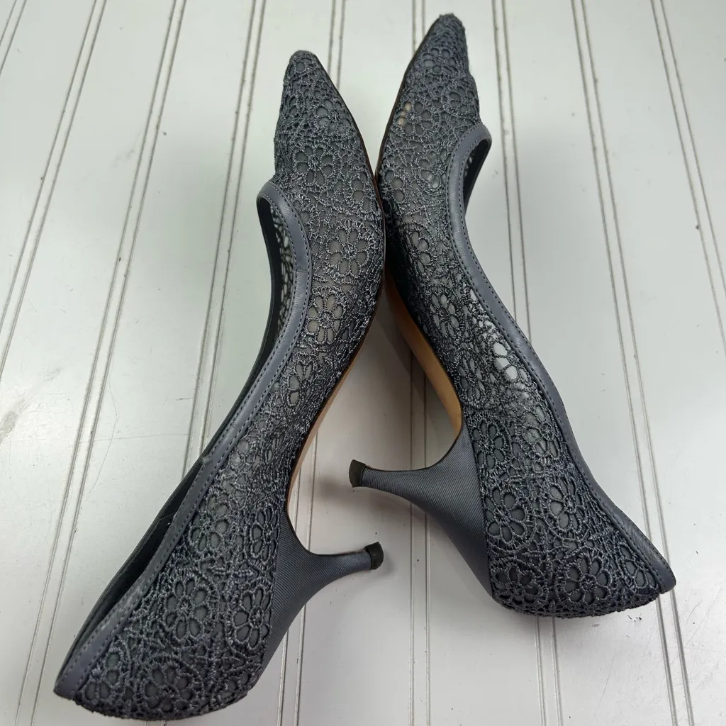 Charles & Keith Blue Lace Heels Women’s Size 8.5 EU 39 - Image 6