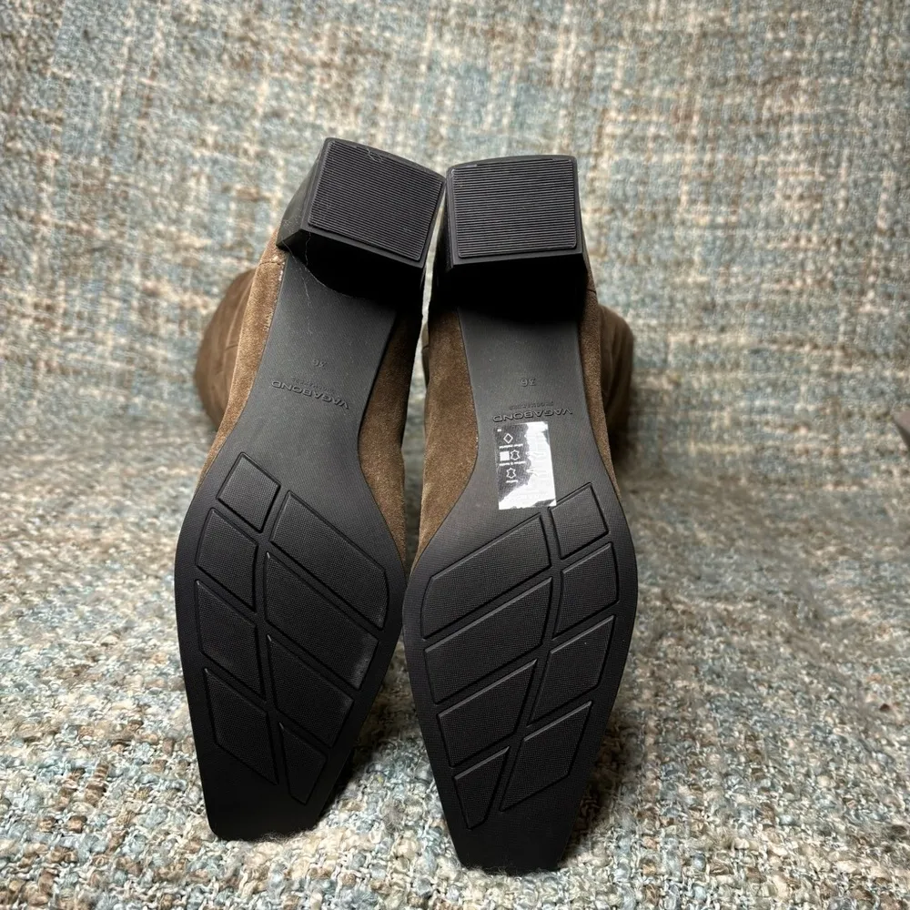 Vagabond Shoemakers Gabi Knee-High Suede Books in Dark Mud - Image 8