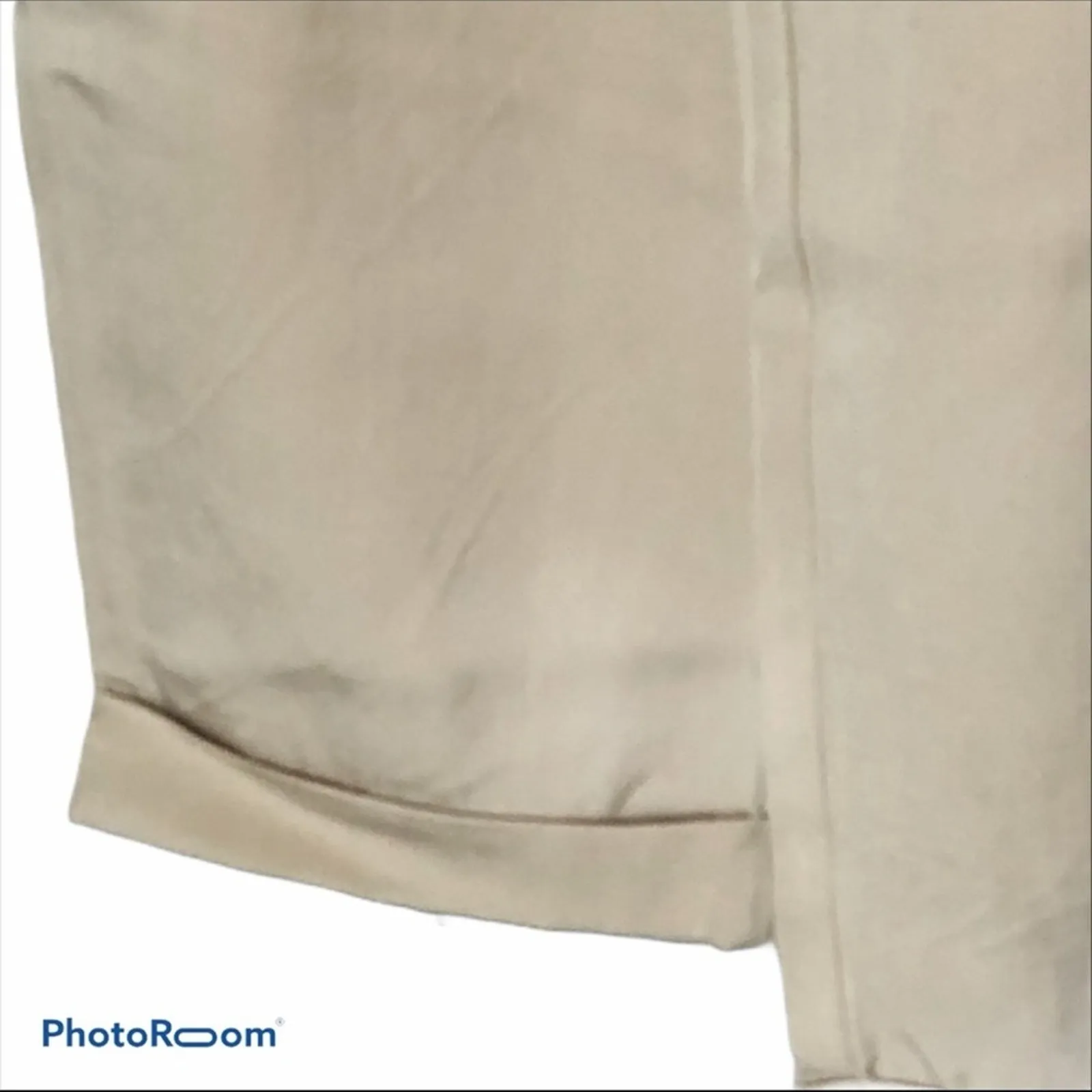 Maison Jules NWT Paper Bag Pleated Cropped Belted Pants Large Brooklyn Beige - Image 4