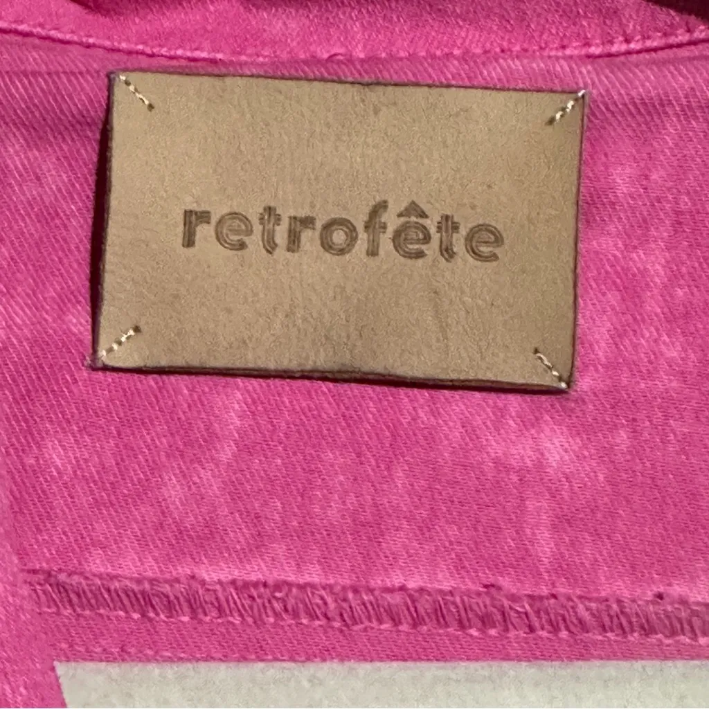 RETROFETE Willa Dress in Vintage Pink Size M runs small - Image 6
