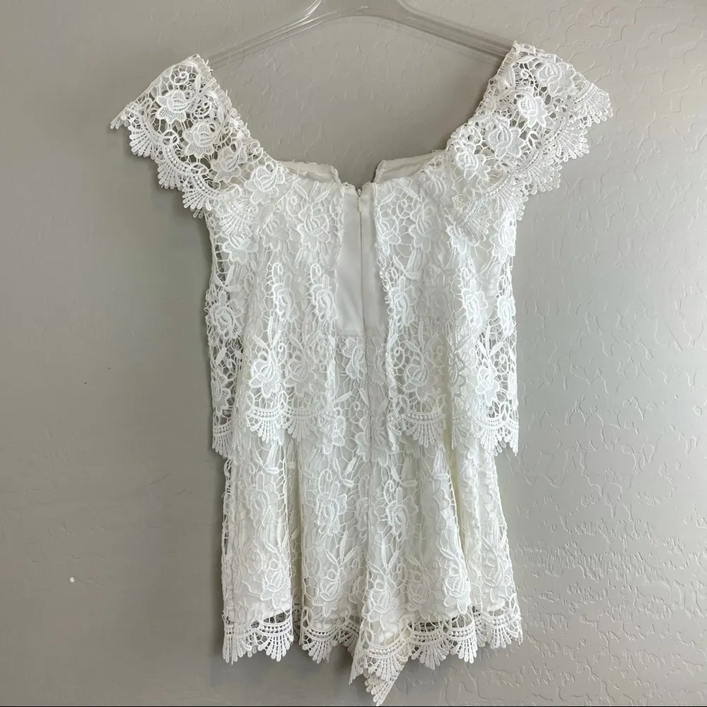 Yumi kim best day white lace romper - Image 7