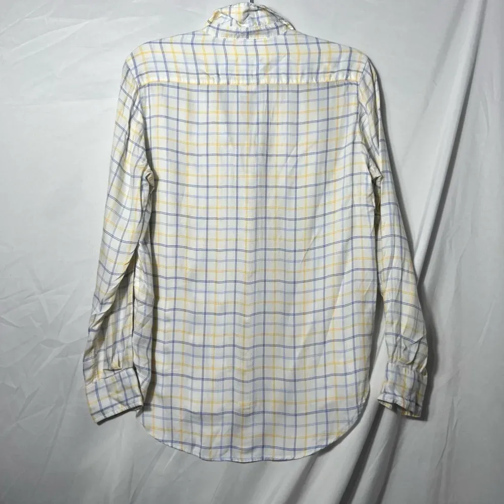 Frank & Eileen  Eileen Button Down Shirt, Plaid,‎ XXS, White & Blue - Image 2