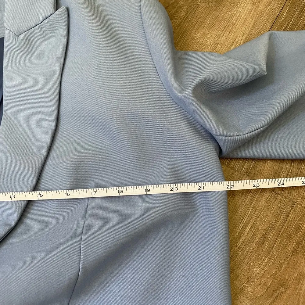 Endless Rose Periwinkle Blue Blazer Jacket One Button Shoulder Pads ~ Size M - Image 15