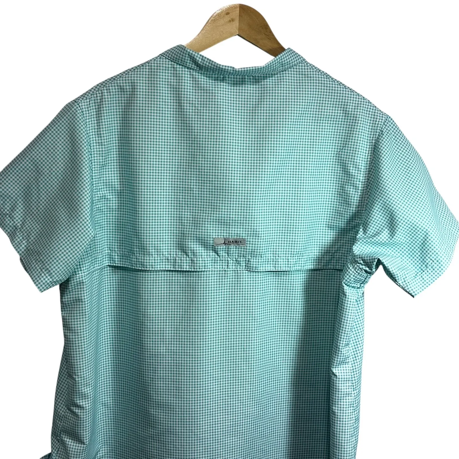 Habit Womens Check Fishing Top 2XL Turquoise Outdoor Hiking Lightweight ‎ Vented - Image 3