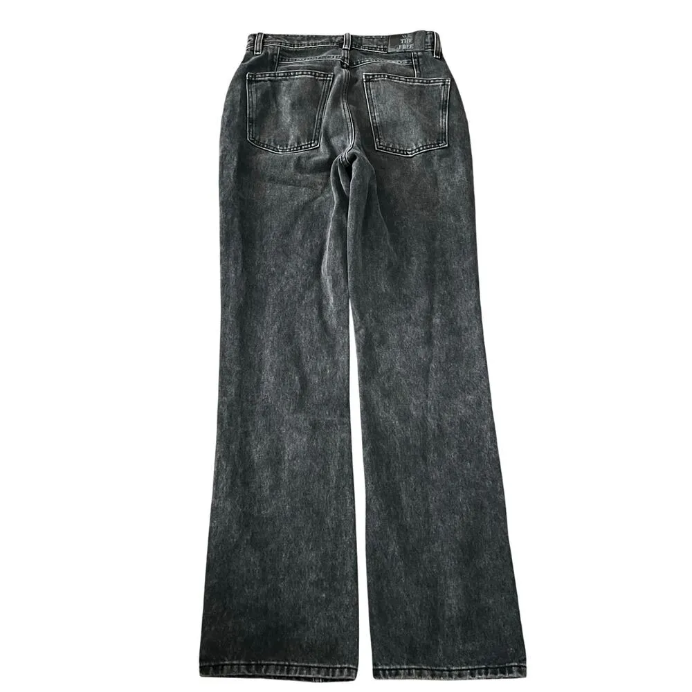 Free People We the Free Xena High Rise Slim Straight Jean 27 Women’s Black - Image 3