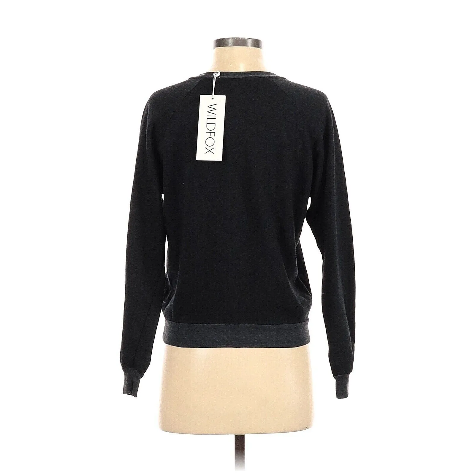 WILDFOX Black Pale Pink "I Think I Lost My Halo" Sweatshirt Athleisure - S - Image 2