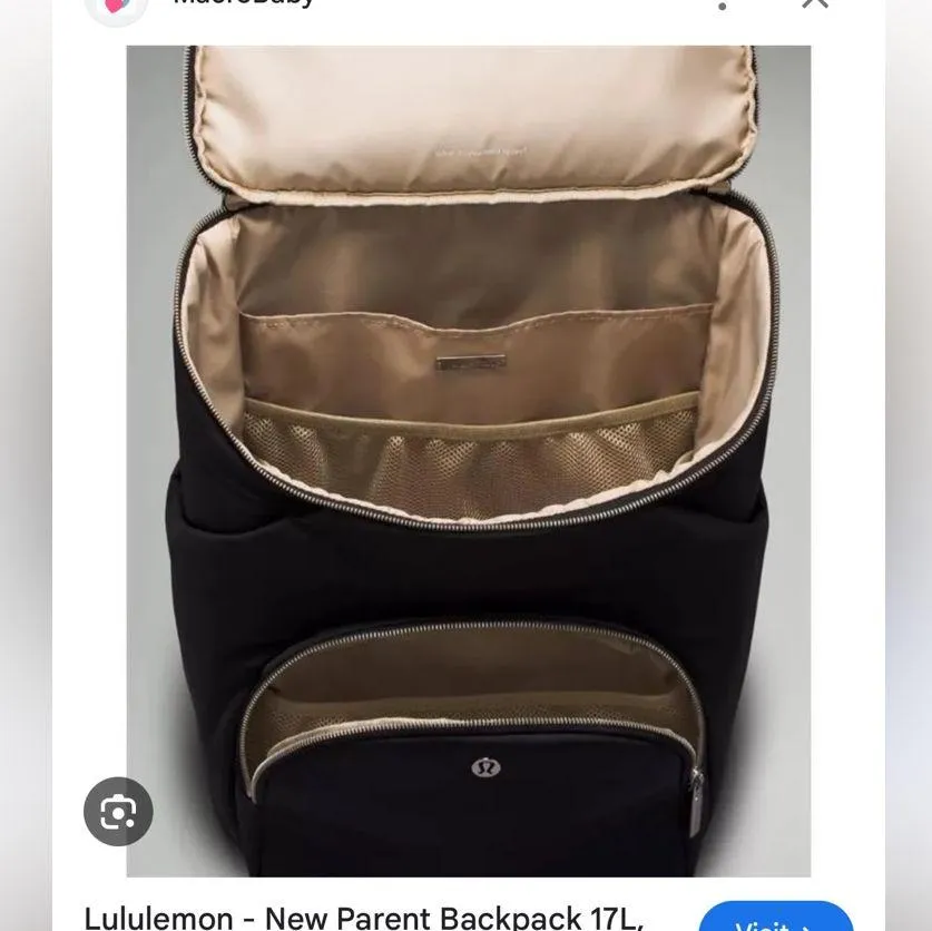 Lululemon new parent Backpack - black/trench - discontinued color combo - Image 8