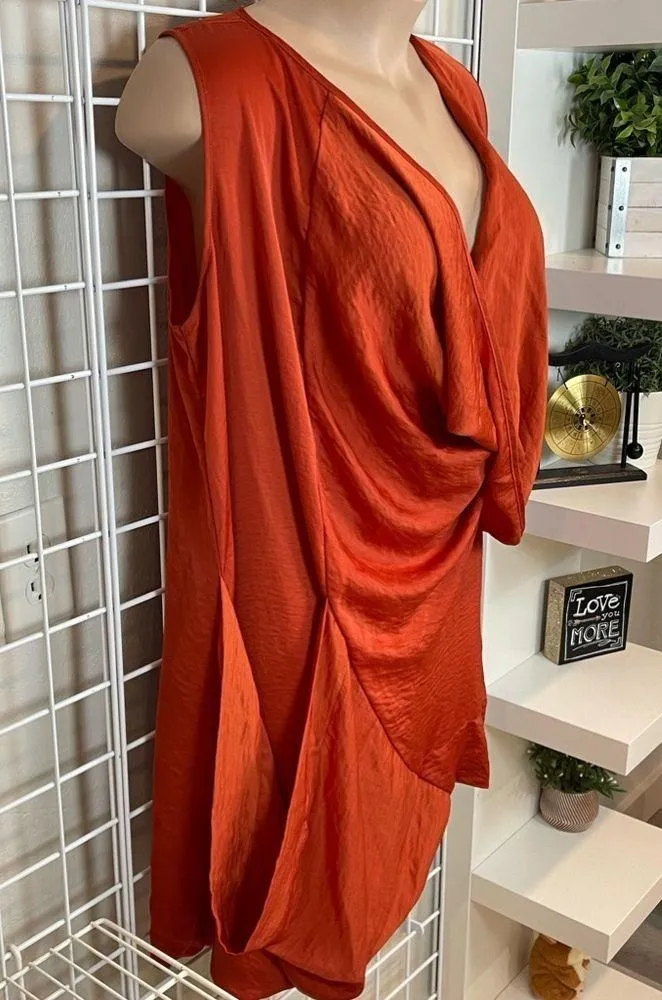 TS TAKING SHAPE AUSTRALIAN brand Orange geonetric Top Size 16 - Image 8